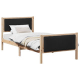 Vidaxl bedframe bruin en zwart 90 x 200 cm massief grenenhout