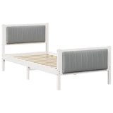 Vidaxl bedframe wit en lichtgrijs 90 x 190 cm massief grenenhout