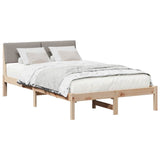Vidaxl bedframe bruin en taupe 120 x 200 cm massief grenenhout