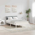 Vidaxl bedframe wit en lichtgrijs 120 x 190 cm massief grenenhout