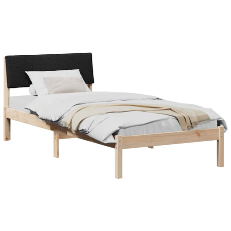 Vidaxl bedframe bruin en zwart 100 x 200 cm massief grenenhout