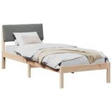 Vidaxl bedframe bruin en donkergrijs 80 x 200 cm massief grenenhout