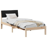 Vidaxl bedframe bruin en zwart 80 x 200 cm massief grenenhout