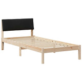 Vidaxl bedframe bruin en zwart 90 x 190 cm massief grenenhout