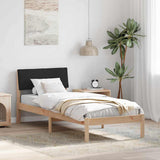 Vidaxl bedframe bruin en zwart 75 x 190 cm massief grenenhout