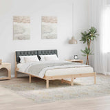 Vidaxl bedframe bruin en donkergrijs 140 x 200 cm massief grenenhout