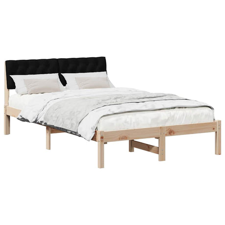Vidaxl bedframe bruin en zwart 120 x 190 cm massief grenenhout