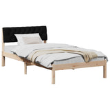 Vidaxl bedframe bruin en zwart 100 x 200 cm massief grenenhout