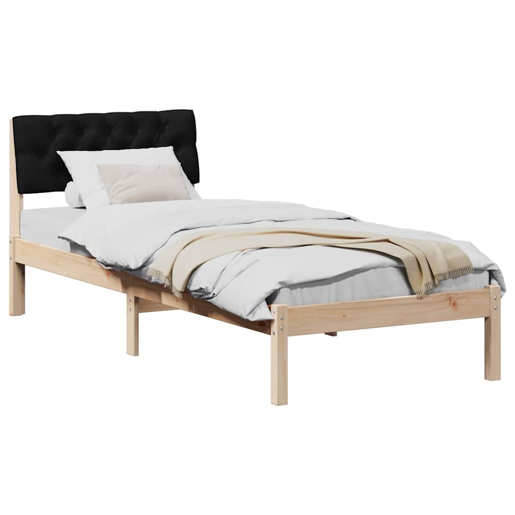Vidaxl bedframe bruin en zwart 80 x 200 cm massief grenenhout