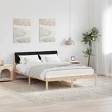 Vidaxl bedframe bruin en zwart 135 x 190 cm massief grenenhout