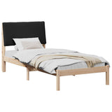 Vidaxl bedframe bruin en zwart 100 x 200 cm massief grenenhout
