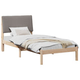 Vidaxl bedframe bruin en taupe 100 x 200 cm massief grenenhout