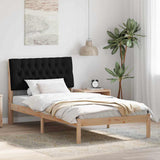Vidaxl bedframe met gevoerd hoofdgedeelte bruin 100 x 200 cm