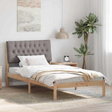 Vidaxl bedframe met gevoerd hoofdgedeelte bruin 100 x 200 cm