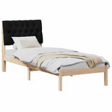 Vidaxl bedframe met gevoerd hoofdgedeelte bruin 75 x 190 cm