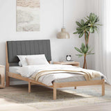 Vidaxl bedframe met hoofdeinde bruin 100 x 200 cm massief grenenhout