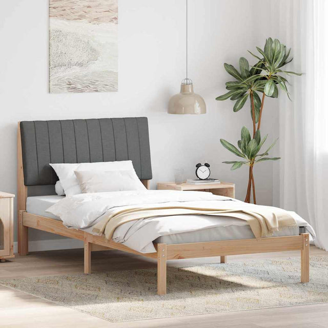 Vidaxl bedframe met hoofdeinde bruin 100 x 200 cm massief grenenhout