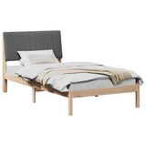 Vidaxl bedframe met hoofdeinde bruin 100 x 200 cm massief grenenhout