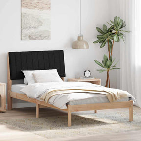 Vidaxl bedframe met hoofdeinde bruin 100 x 200 cm massief grenenhout