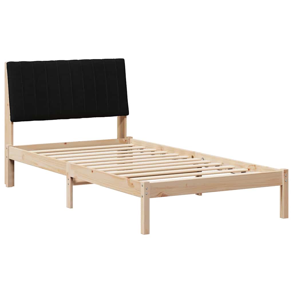 Vidaxl bedframe met hoofdeinde bruin 100 x 200 cm massief grenenhout