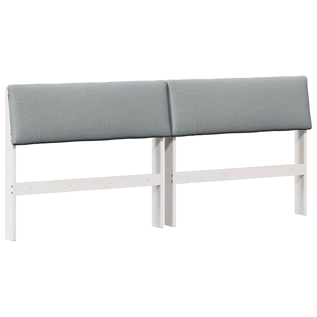 Vidaxl gestoffeerd hoofdbord lichtgrijs 180 cm massief grenenhout