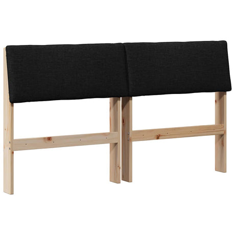 Vidaxl gestoffeerd hoofdbord zwart 160 cm massief grenenhout