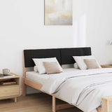 Vidaxl gestoffeerd hoofdbord zwart 135 cm massief grenenhout