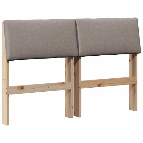 Vidaxl gestoffeerd hoofdbord taupe 120 cm massief grenenhout