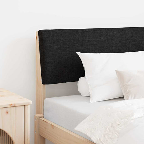 Vidaxl gestoffeerd hoofdbord zwart 90 cm massief grenenhout