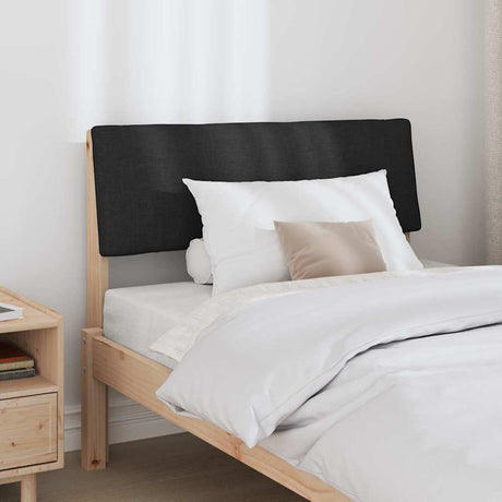 Vidaxl gestoffeerd hoofdbord zwart 90 cm massief grenenhout