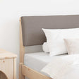 Vidaxl gestoffeerd hoofdbord taupe 90 cm massief grenenhout