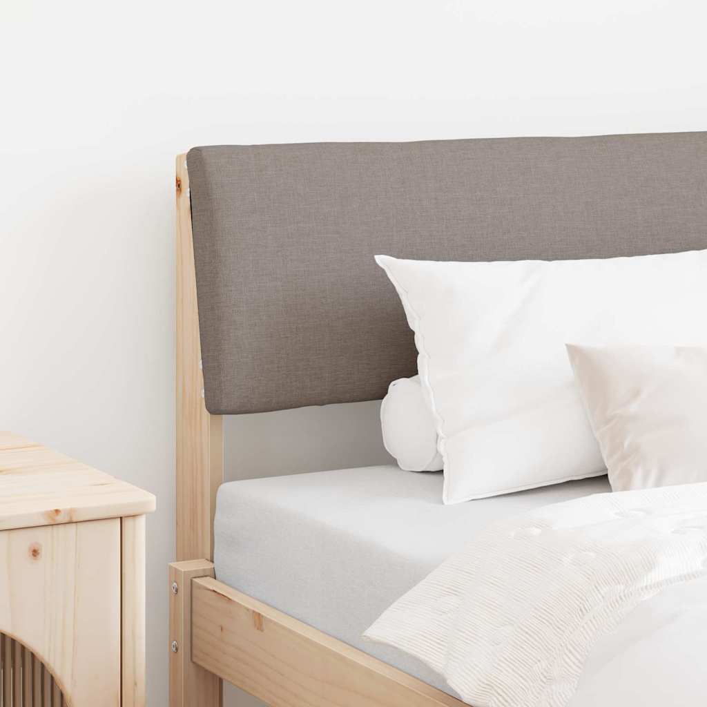Vidaxl gestoffeerd hoofdbord taupe 90 cm massief grenenhout