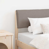 Vidaxl gestoffeerd hoofdbord taupe 80 cm massief grenenhout