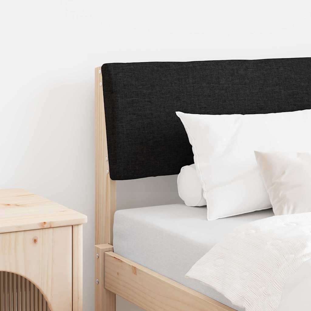 Vidaxl gestoffeerd hoofdbord zwart 75 cm massief grenenhout