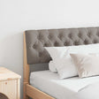 Vidaxl gestoffeerd hoofdbord taupe 180 cm massief grenenhout