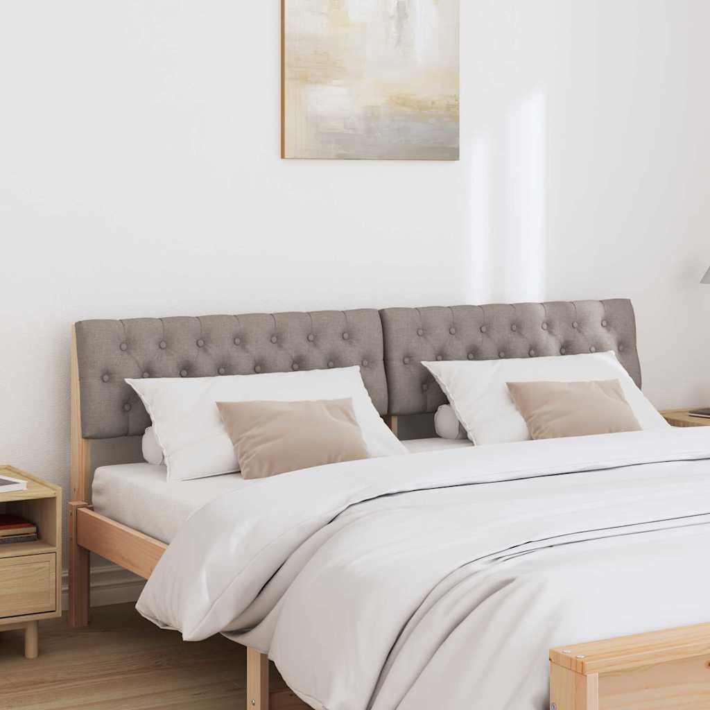 Vidaxl gestoffeerd hoofdbord taupe 180 cm massief grenenhout