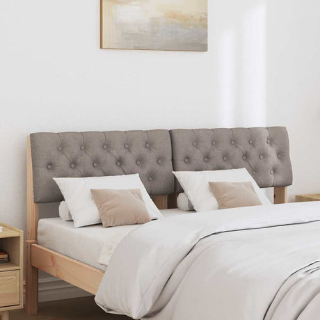 Vidaxl gestoffeerd hoofdbord taupe 160 cm massief grenenhout