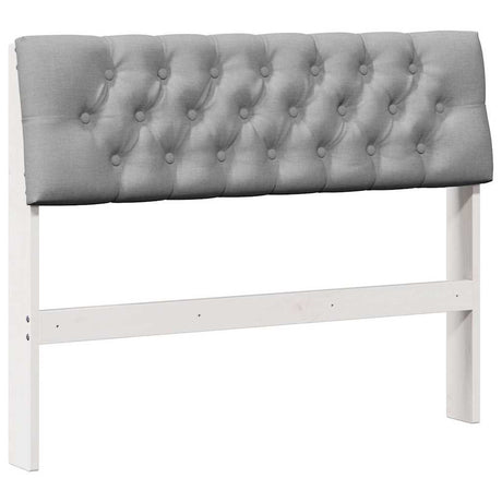 Vidaxl gestoffeerd hoofdbord lichtgrijs 100 cm massief grenenhout