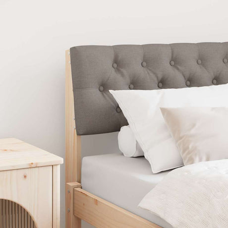 Vidaxl gestoffeerd hoofdbord taupe 80 cm massief grenenhout