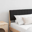 Vidaxl gestoffeerd hoofdbord zwart 135 cm massief grenenhout