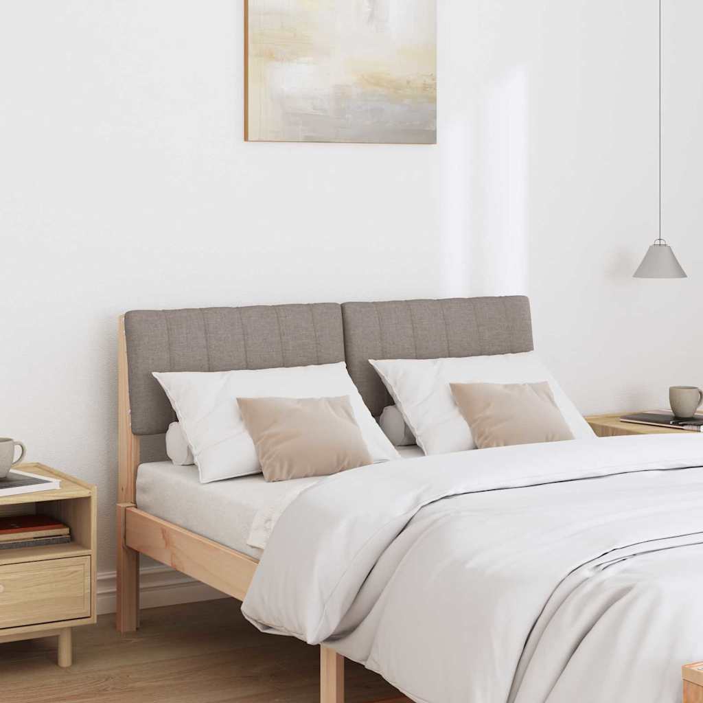 Vidaxl gestoffeerd hoofdbord taupe 120 cm massief grenenhout