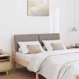 Vidaxl gestoffeerd hoofdbord taupe 120 cm massief grenenhout