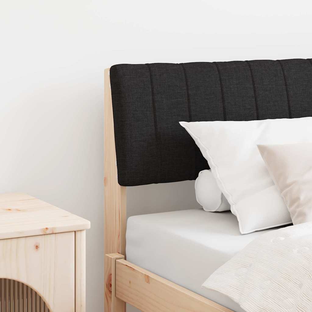Vidaxl gestoffeerd hoofdbord zwart 75 cm massief grenenhout