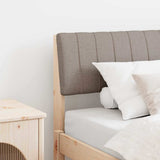 Vidaxl gestoffeerd hoofdbord taupe 75 cm massief grenenhout