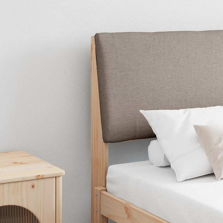 Vidaxl gestoffeerd hoofdbord taupe 200 cm massief grenenhout