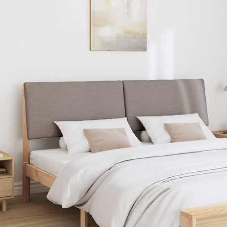 Vidaxl gestoffeerd hoofdbord taupe 180 cm massief grenenhout