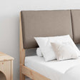 Vidaxl gestoffeerd hoofdbord taupe 160 cm massief grenenhout