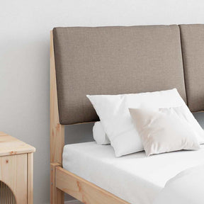 Vidaxl gestoffeerd hoofdbord taupe 160 cm massief grenenhout