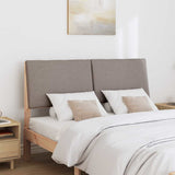Vidaxl gestoffeerd hoofdbord taupe 160 cm massief grenenhout