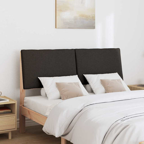 Vidaxl gestoffeerd hoofdbord zwart 150 cm massief grenenhout
